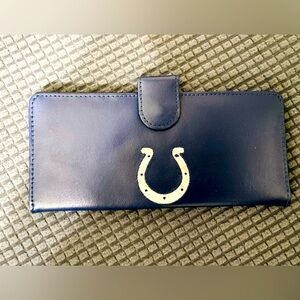 NEW NFL Indianapolis Colts Navy Wallet with Horseshoe Design